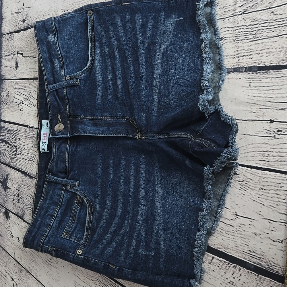 JustFab Distressed Denim Shorts